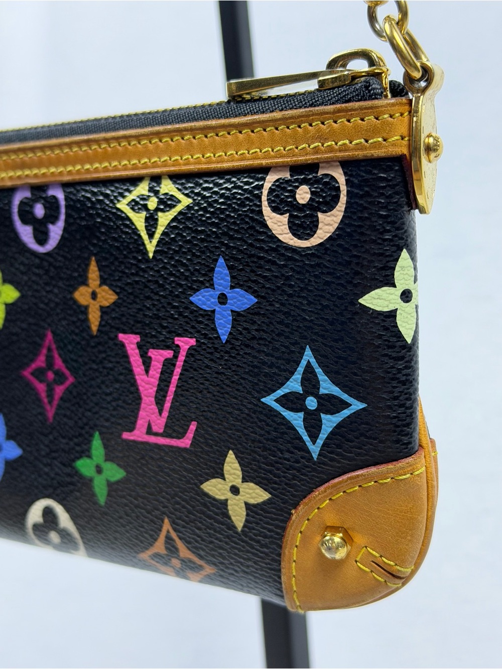 Louis Vuitton Monogram Multicolor Murakami Black Milla Pochette MM Full Set - Picture 9 of 16